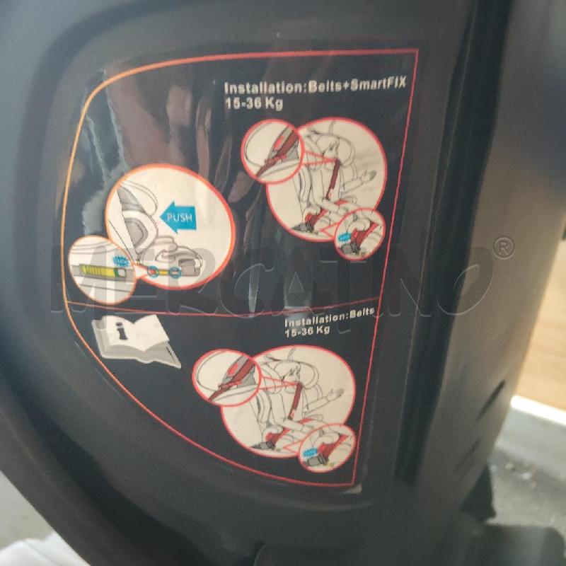 SEGGIOLINO AUTO NERO GIALLO 15/36 KG CON ISOFIX | Mercatino dell'Usato Domodossola 4