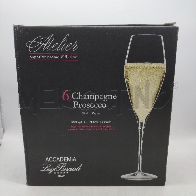 SERVIZIO BICCHIERI CHAMPAGNE 6 PEZZI  | Mercatino dell'Usato Domodossola 1