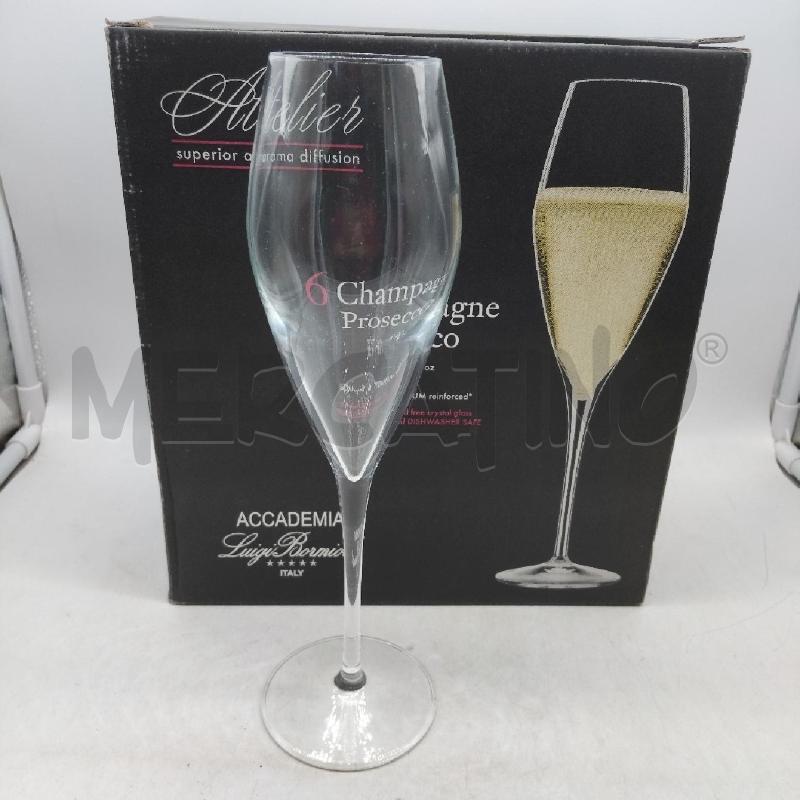 SERVIZIO BICCHIERI CHAMPAGNE 6 PEZZI  | Mercatino dell'Usato Domodossola 2