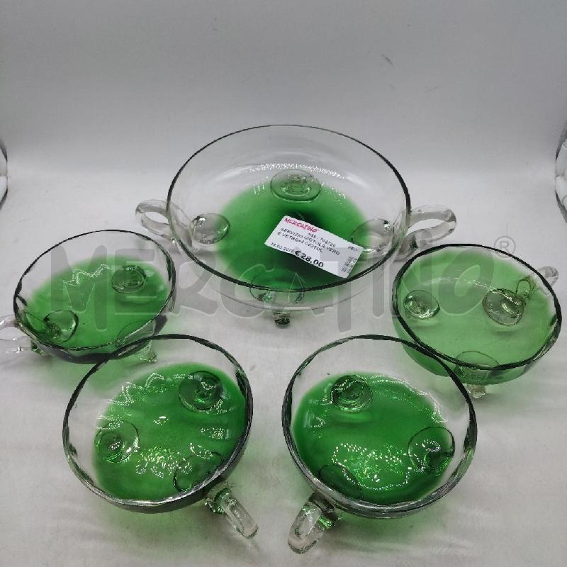 SERVIZIO CIOTOLA VERDE VETRO+4 CIOTOLE  | Mercatino dell'Usato Domodossola 1