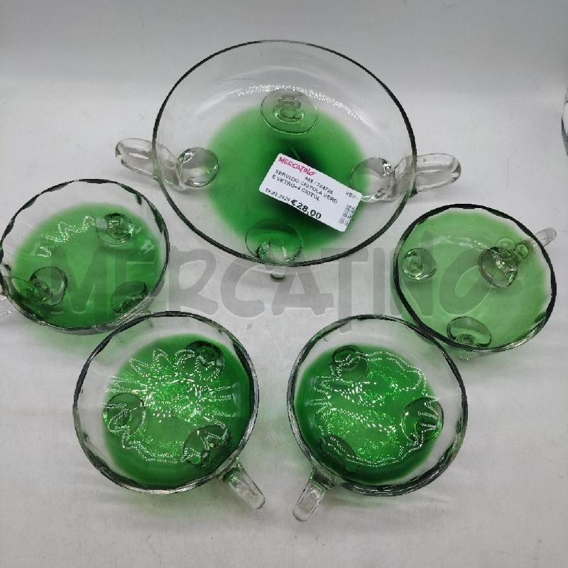 SERVIZIO CIOTOLA VERDE VETRO+4 CIOTOLE  | Mercatino dell'Usato Domodossola 3