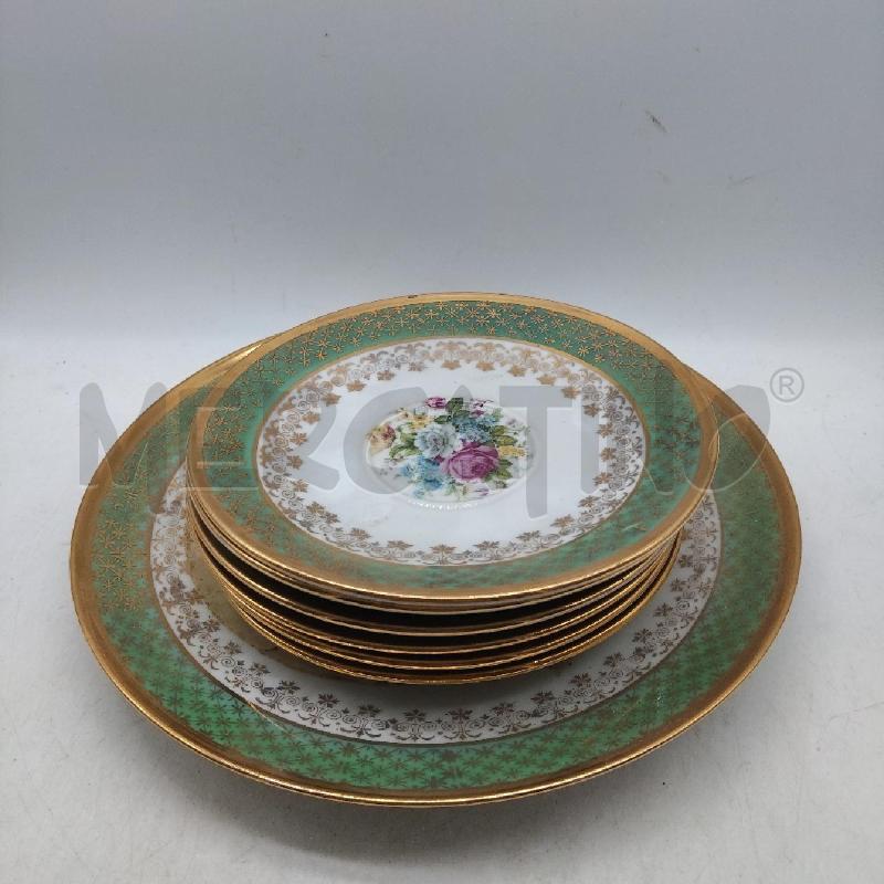 SERVIZIO PIATTI 7 PEZZI CERAMICA VERDE BAVARIA  | Mercatino dell'Usato Domodossola 1