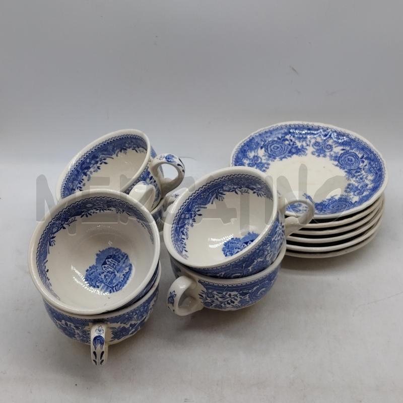 SERVIZIO THE PZ 6 VILLEROY & BOCH BLU PARTI SBECCATE | Mercatino dell'Usato Domodossola 1