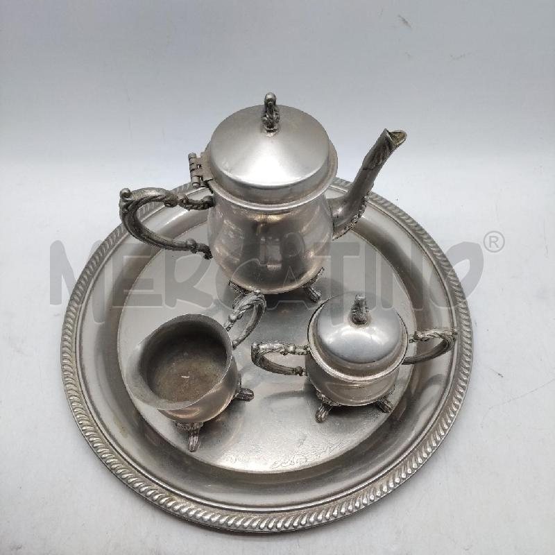 SERVIZIO VASSOIO SILVER CON CAFFETTIERA | Mercatino dell'Usato Domodossola 3