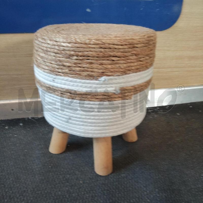 SGABELLO CORDA 3 GAMBE LEGNO | Mercatino dell'Usato Domodossola 1