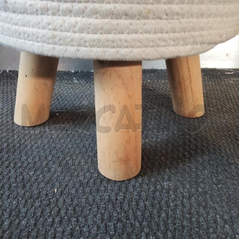 SGABELLO CORDA 3 GAMBE LEGNO | Mercatino dell'Usato Domodossola 3