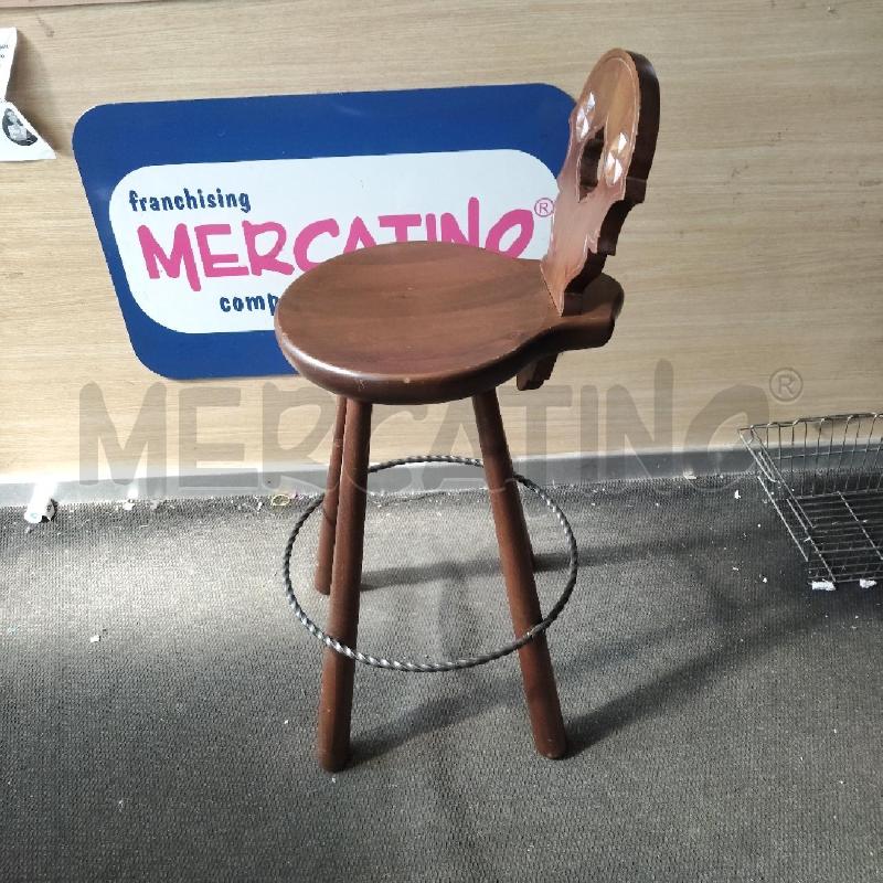 SGABELLO LEGNO SCHIENALE PARTE METALLO | Mercatino dell'Usato Domodossola 2