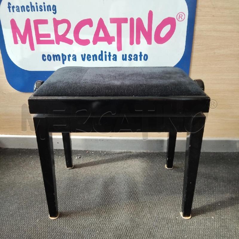 SGABELLO PER PIANOFORTE NERO SEDUTA VELLUTO  | Mercatino dell'Usato Domodossola 1