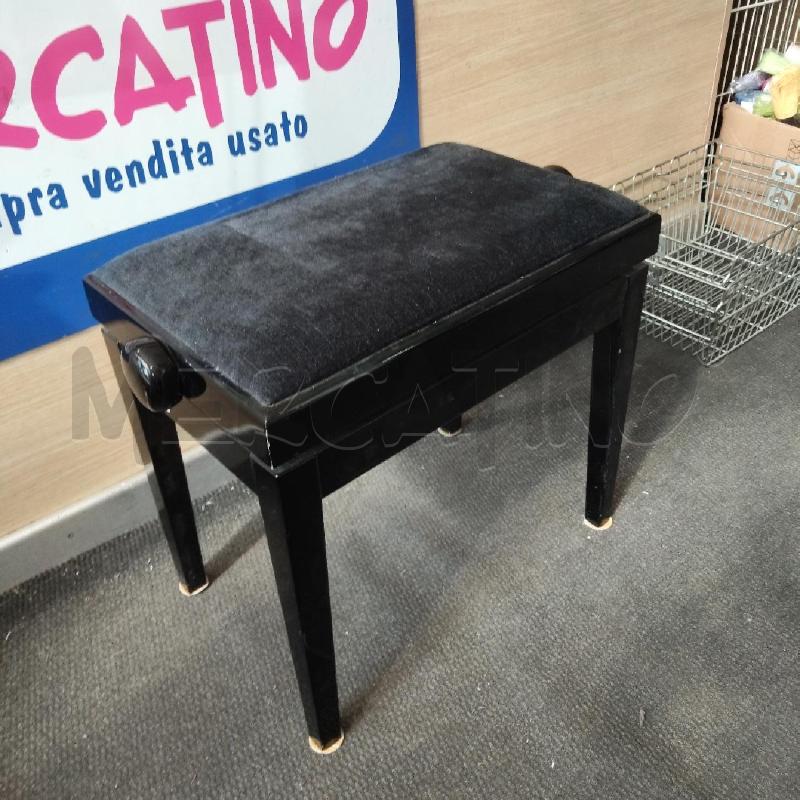 SGABELLO PER PIANOFORTE NERO SEDUTA VELLUTO  | Mercatino dell'Usato Domodossola 2