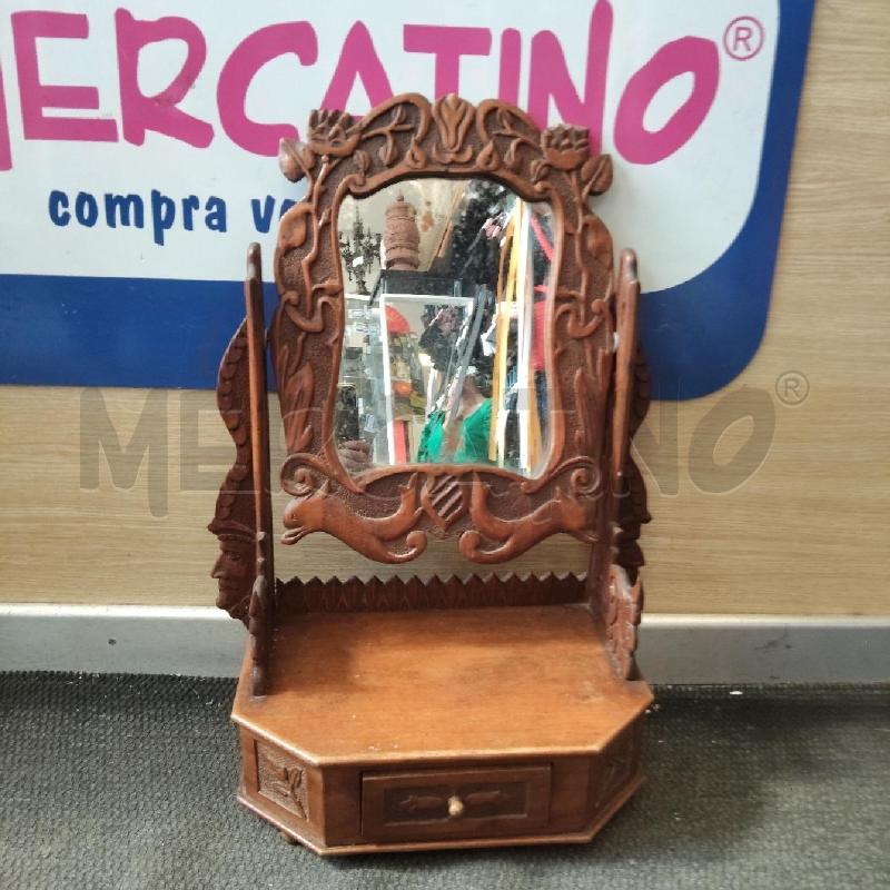 SPECCHIERA LEGNO CON CASSETTO  | Mercatino dell'Usato Domodossola 2