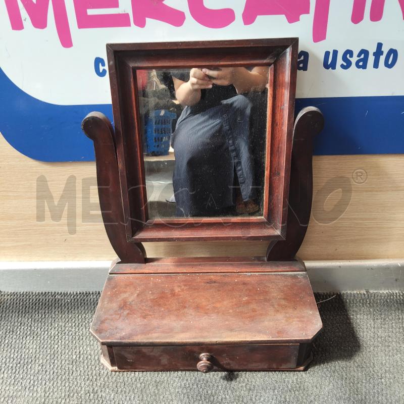 SPECCHIERA LEGNO CON CASSETTO  | Mercatino dell'Usato Domodossola 1