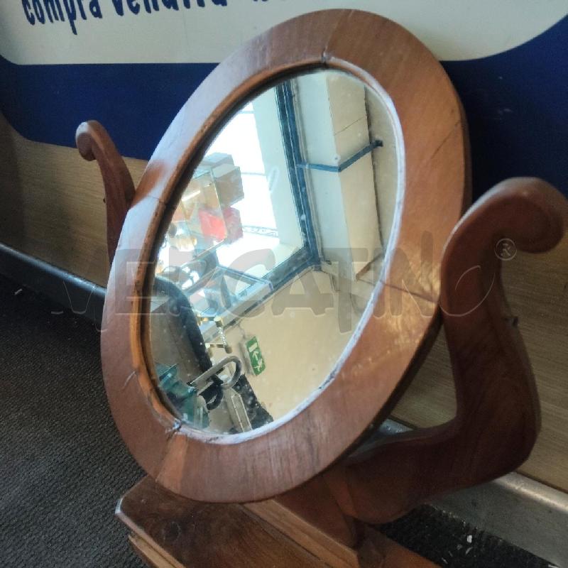 SPECCHIERA LEGNO OVALE VECCHIA CON CASSETTO  | Mercatino dell'Usato Domodossola 2