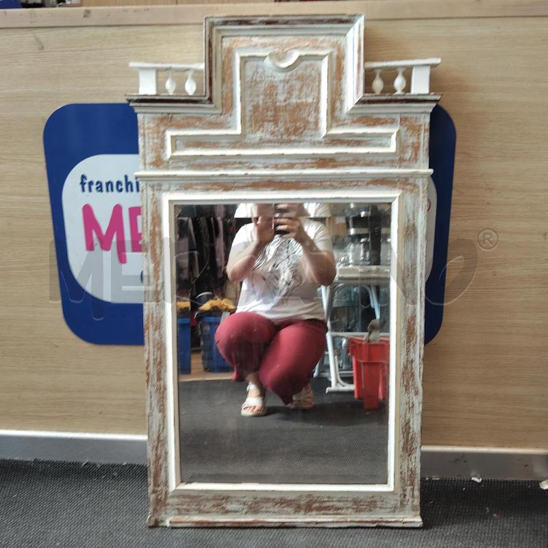 SPECCHIO CORNICE BIANCA SHABBY  | Mercatino dell'Usato Domodossola 1