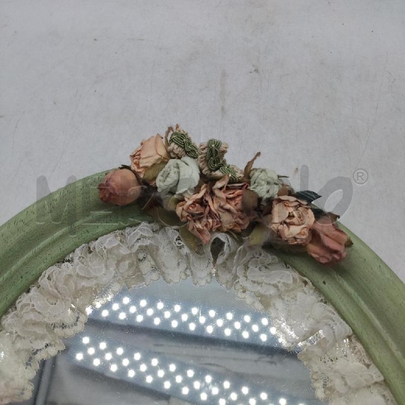 SPECCHIO LEGNO VERDE PIZZO FIORI PUTTO | Mercatino dell'Usato Domodossola 2