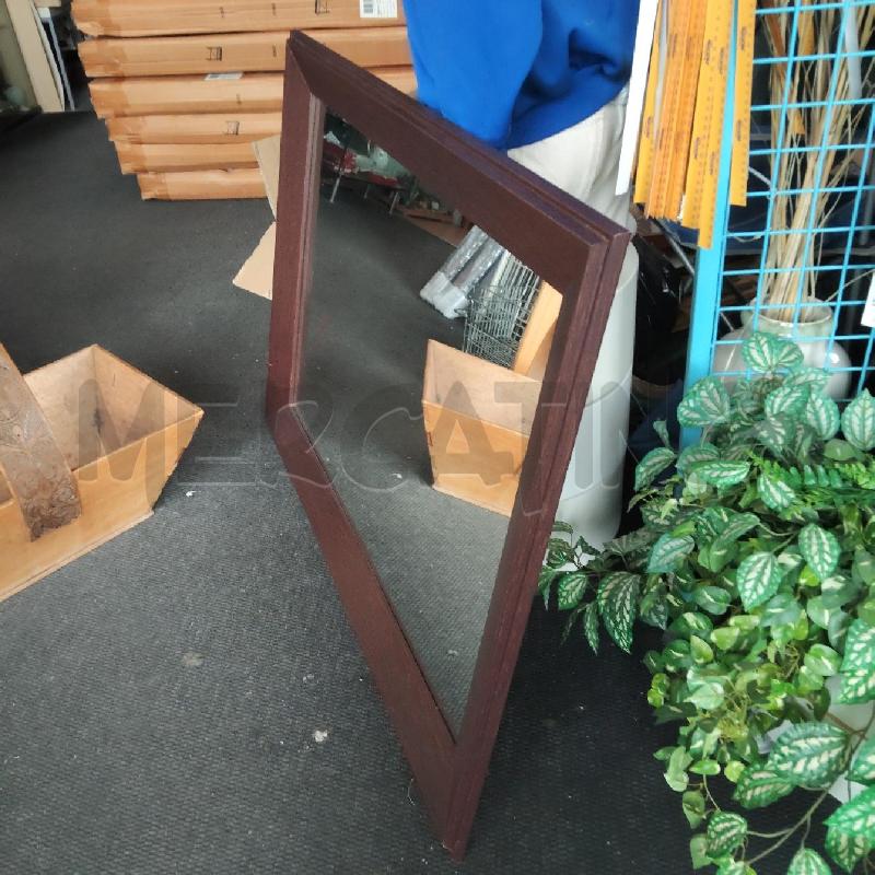 SPECCHIO RETTANGOLARE CORNICE LEGNO SCURO | Mercatino dell'Usato Domodossola 2