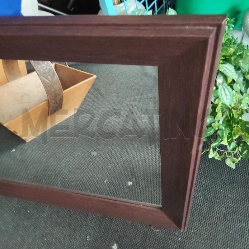 SPECCHIO RETTANGOLARE CORNICE LEGNO SCURO | Mercatino dell'Usato Domodossola 3