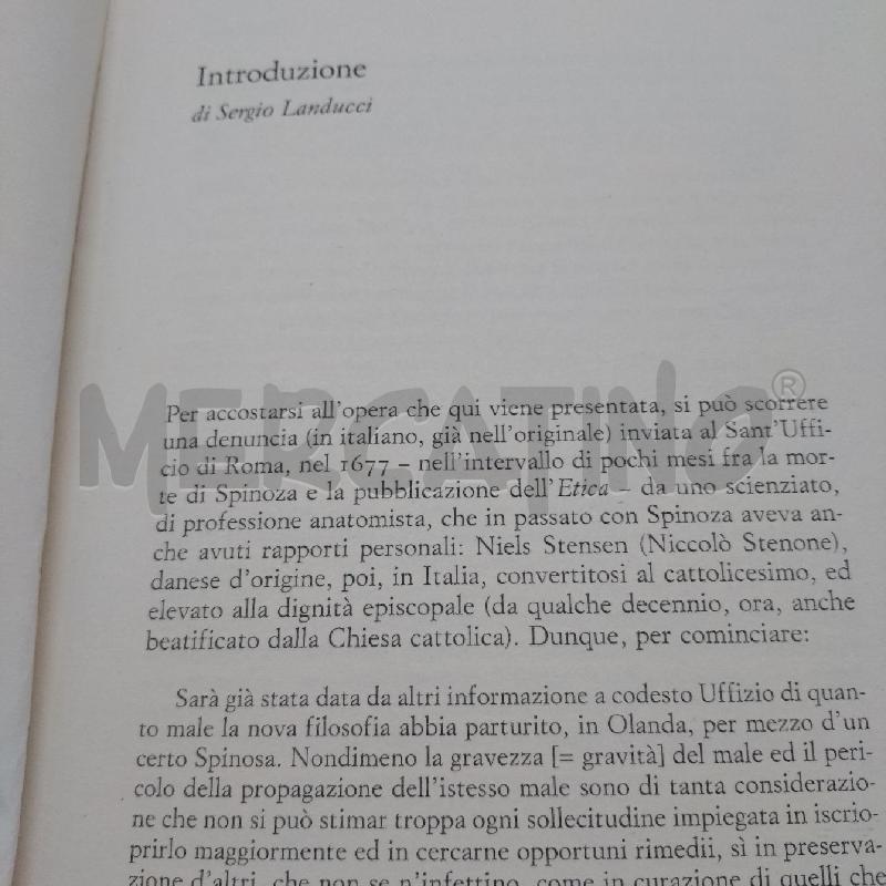 SPINOZA ETICA LANDUCCI | Mercatino dell'Usato Domodossola 2