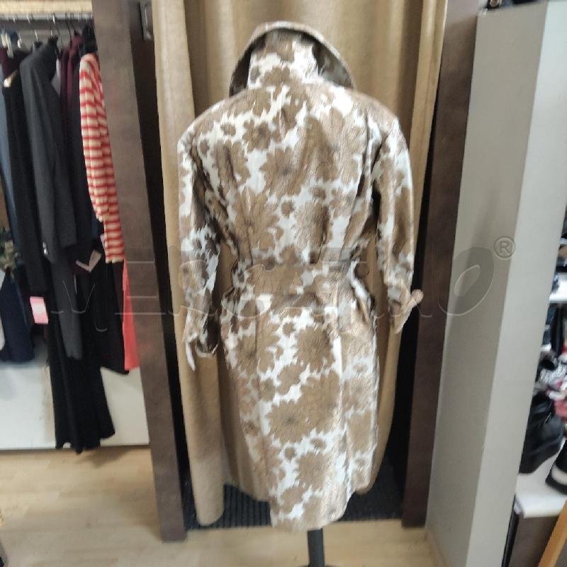 SPOLVERINO DONNA PANNA FIORI BEIGE FRANGE BAZAR | Mercatino dell'Usato Domodossola 4