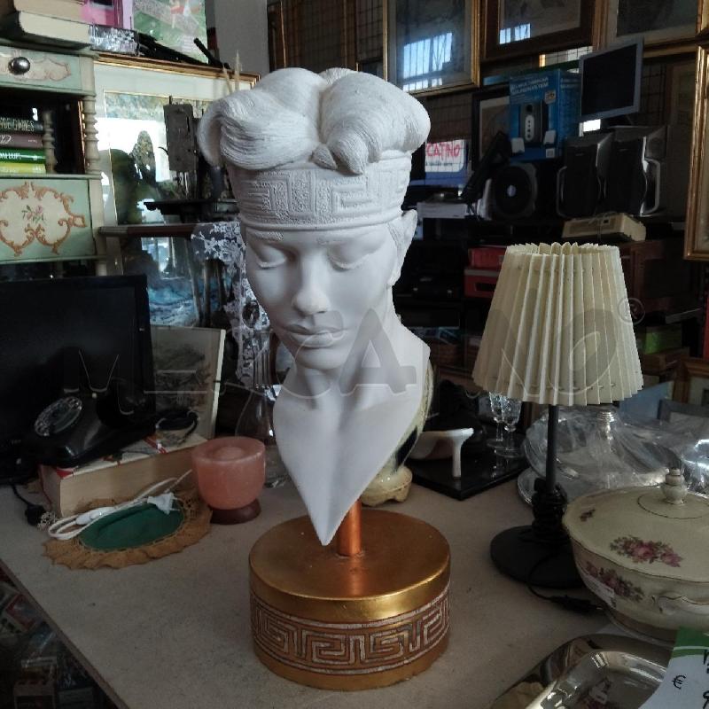 STATUA BUSTO GESSO PIEDISTALLO DORATO  | Mercatino dell'Usato Domodossola 1