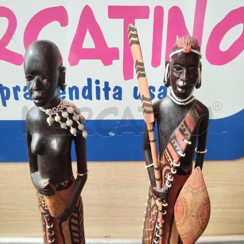 STATUA COPPIA AFRICANE 61 CM  | Mercatino dell'Usato Domodossola 2