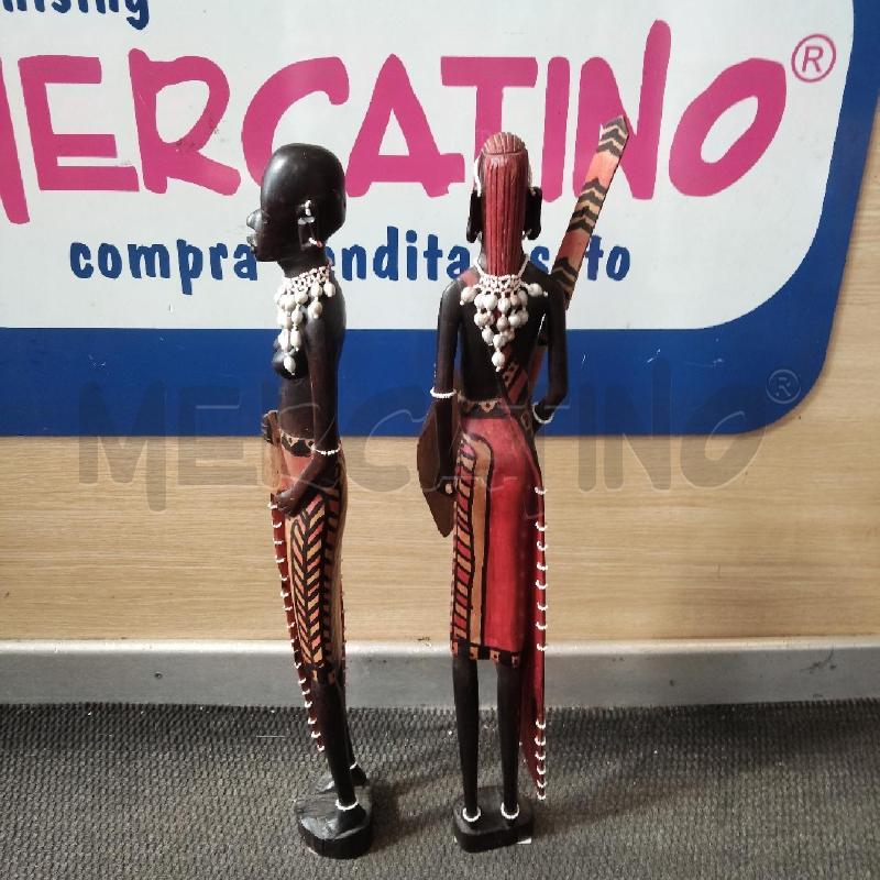 STATUA COPPIA AFRICANE 61 CM  | Mercatino dell'Usato Domodossola 3