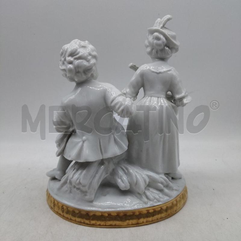 STATUINA DAMA CON MANDOLINO E DAMERINO SEDUTO UNTER WEISS BACH | Mercatino dell'Usato Domodossola 3