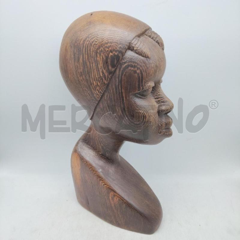 STATUINA TESTA DONNA LEGNO  | Mercatino dell'Usato Domodossola 1