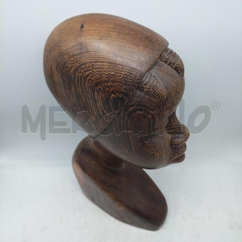 STATUINA TESTA DONNA LEGNO  | Mercatino dell'Usato Domodossola 2