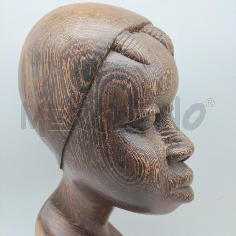 STATUINA TESTA DONNA LEGNO  | Mercatino dell'Usato Domodossola 3