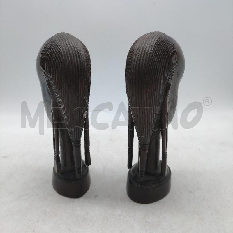 STATUINE TESTA DI DONNA AFRICANA COPPIA | Mercatino dell'Usato Domodossola 3