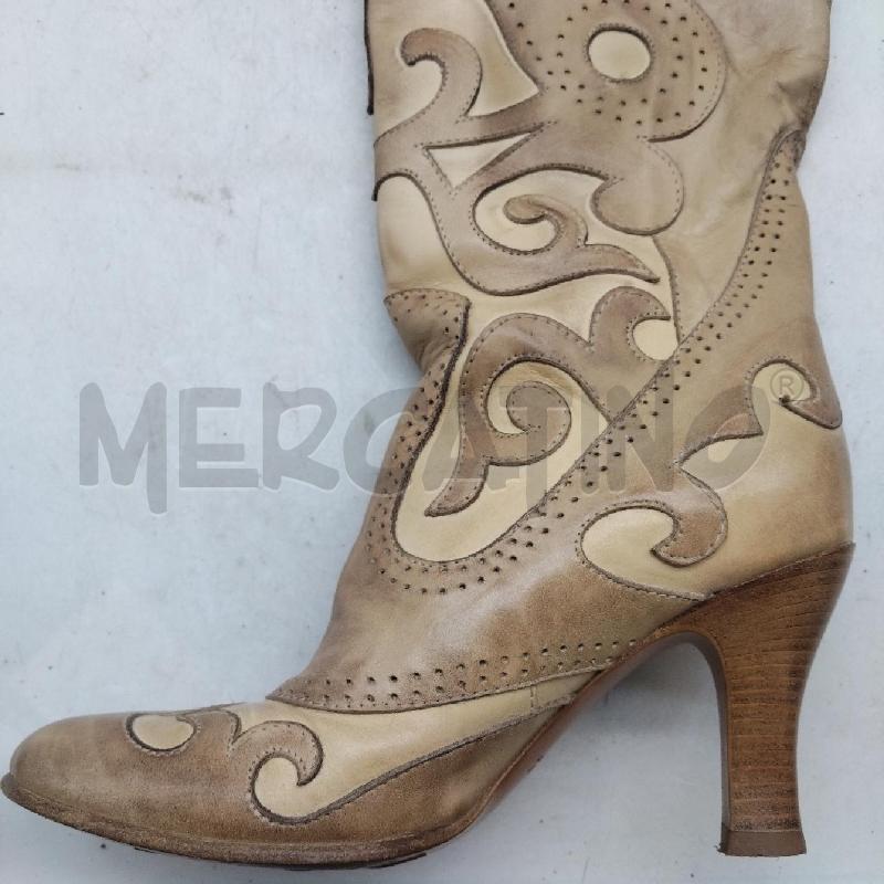 STIVALETTI DONNA BEIGE TACCO 36 | Mercatino dell'Usato Domodossola 3