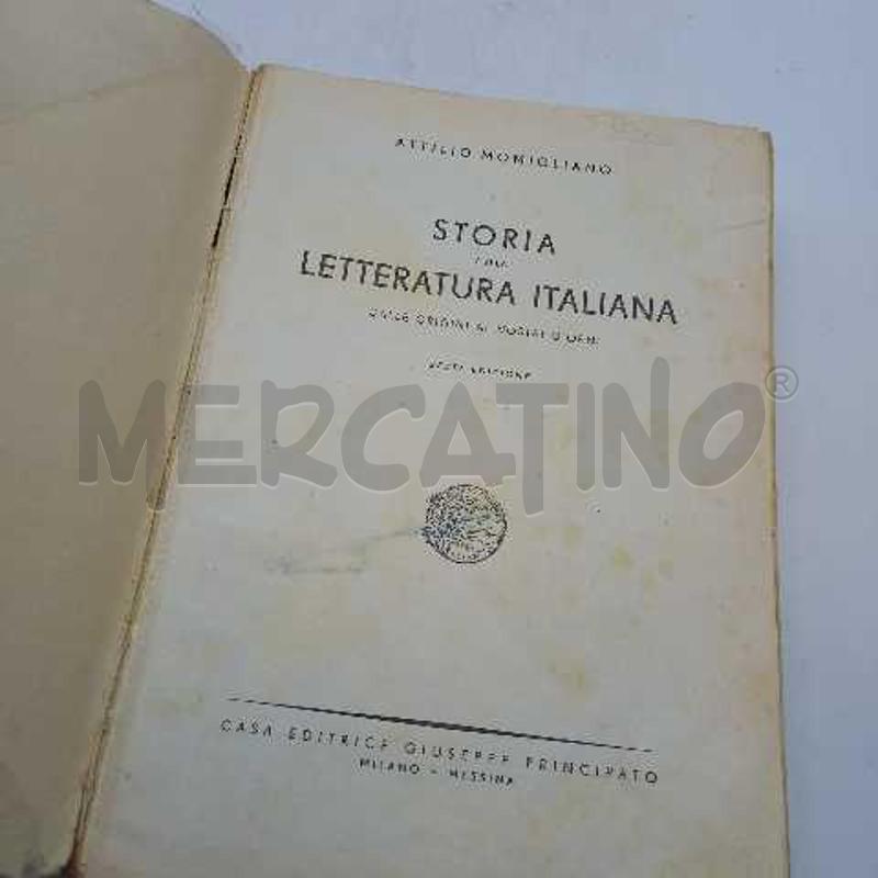 STORIA DELLA LETTERATURA ITALIANA | Mercatino dell'Usato Domodossola 2