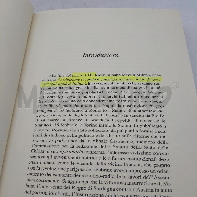 SXRITTI POLITICI ANTONIO ROSMINI | Mercatino dell'Usato Domodossola 3
