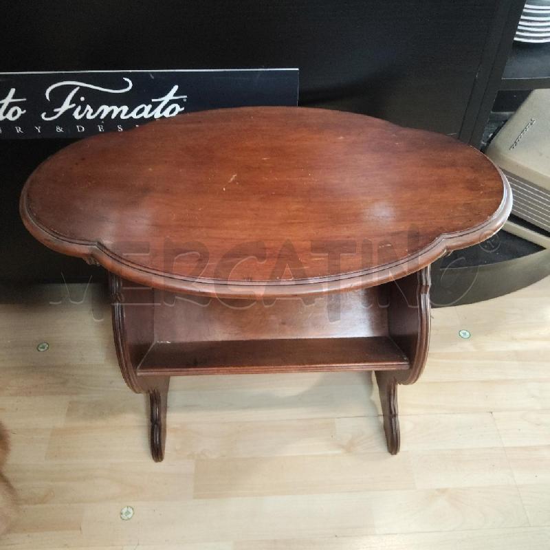TAVOLINO PORTA RIVISTE LEGNO SCURO | Mercatino dell'Usato Domodossola 1