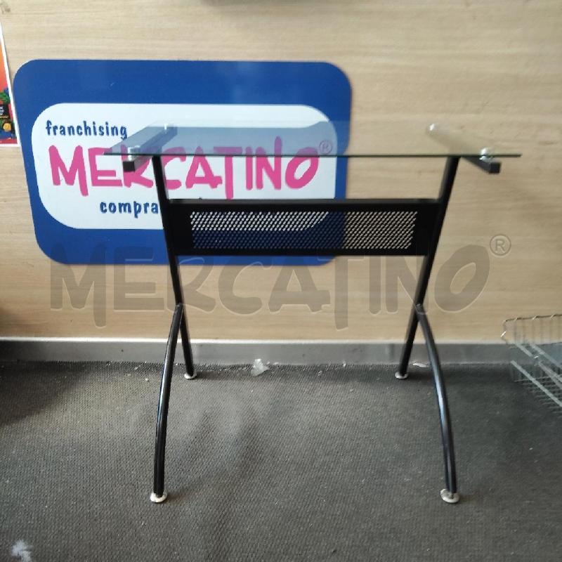 TAVOLINO VETRO BASE METALLO NERA  | Mercatino dell'Usato Domodossola 2