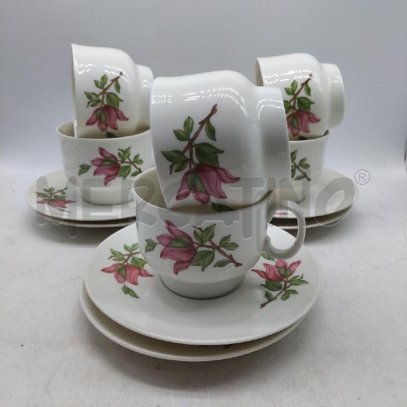 TAZZE THE PZ. 6 FIORI ROSA RICHARD GINORI | Mercatino dell'Usato Domodossola 1