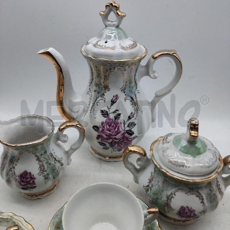 TAZZINE PZ 6 CAFFETT. LATT. ZUCCH DECORO ROSE  | Mercatino dell'Usato Domodossola 3
