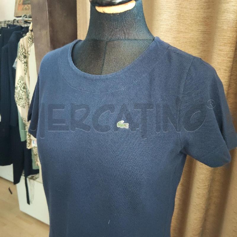 T SHIRT DONNA BLU GIROCOLLO LACOSTE | Mercatino dell'Usato Domodossola 2