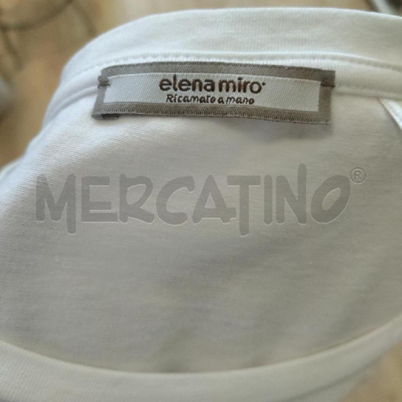 T SHIRT DONNA ELENA MIRO' BIANCA FOGLIE BRILLANTINI | Mercatino dell'Usato Domodossola 3