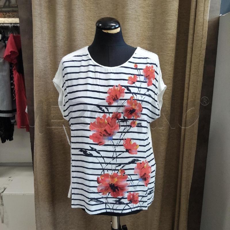T SHIRT DONNA ELENA MIRO' FIORI ROSSI  | Mercatino dell'Usato Domodossola 1