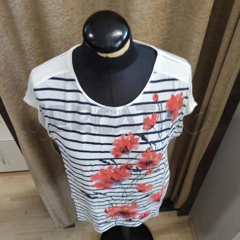 T SHIRT DONNA ELENA MIRO' FIORI ROSSI  | Mercatino dell'Usato Domodossola 2