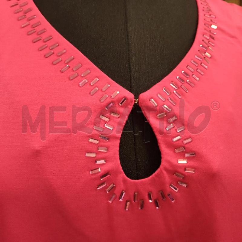 T SHIRT DONNA FIORELLA RUBINO FUCSIA PAIETTES | Mercatino dell'Usato Domodossola 3