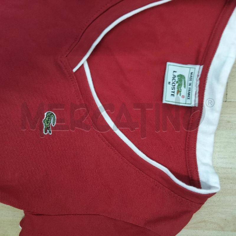 T SHIRT DONNA ROSSA BORDINI BIANCHI LACOSTE | Mercatino dell'Usato Domodossola 2
