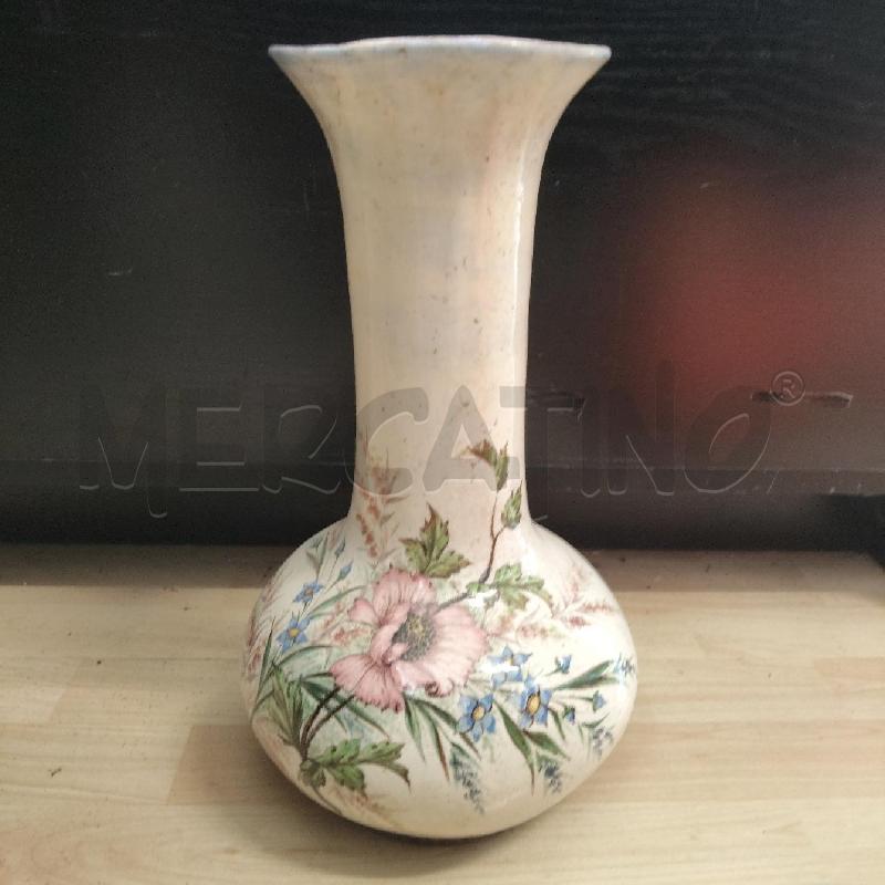 VASO CERAMICA FIORI DECORATI M.222 F.F. | Mercatino dell'Usato Domodossola 1