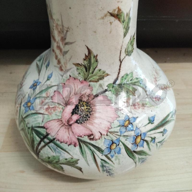 VASO CERAMICA FIORI DECORATI M.222 F.F. | Mercatino dell'Usato Domodossola 2