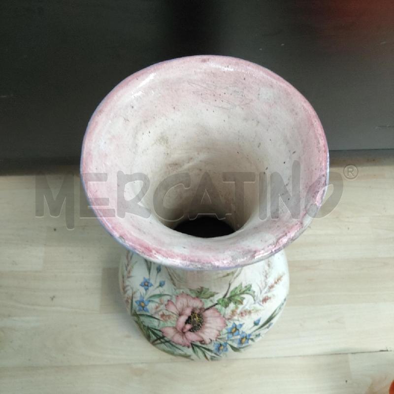 VASO CERAMICA FIORI DECORATI M.222 F.F. | Mercatino dell'Usato Domodossola 3