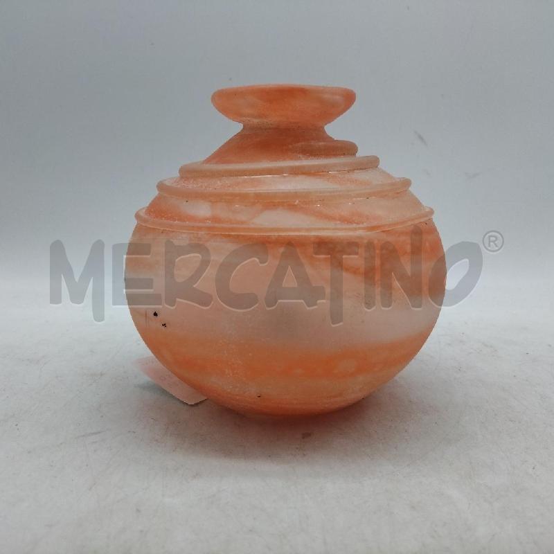 VASO PORTA FIORI VETRO SOFFIATO ARANCIONE  | Mercatino dell'Usato Domodossola 4