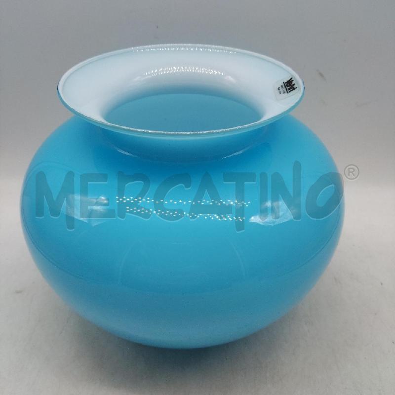 VASO VETRO AZZURRO VEART | Mercatino dell'Usato Domodossola 1