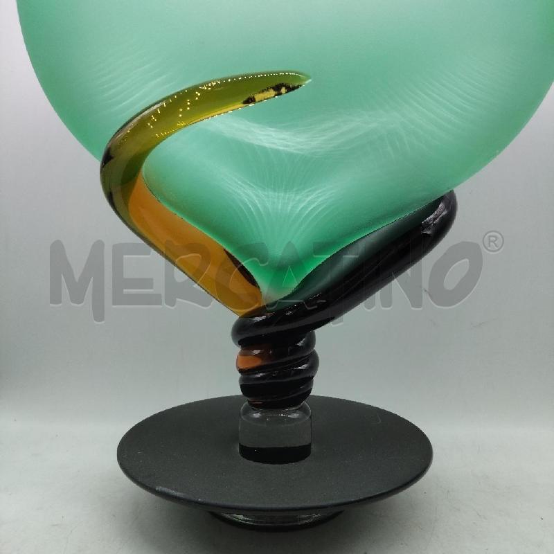 VASO VETRO VERDE EFFE DUE MURANO | Mercatino dell'Usato Domodossola 2