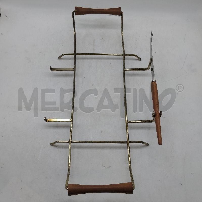 VASSOIO CERAMICA FORMAGGIO COLTELLO SUPPORTO METALLO | Mercatino dell'Usato Domodossola 2
